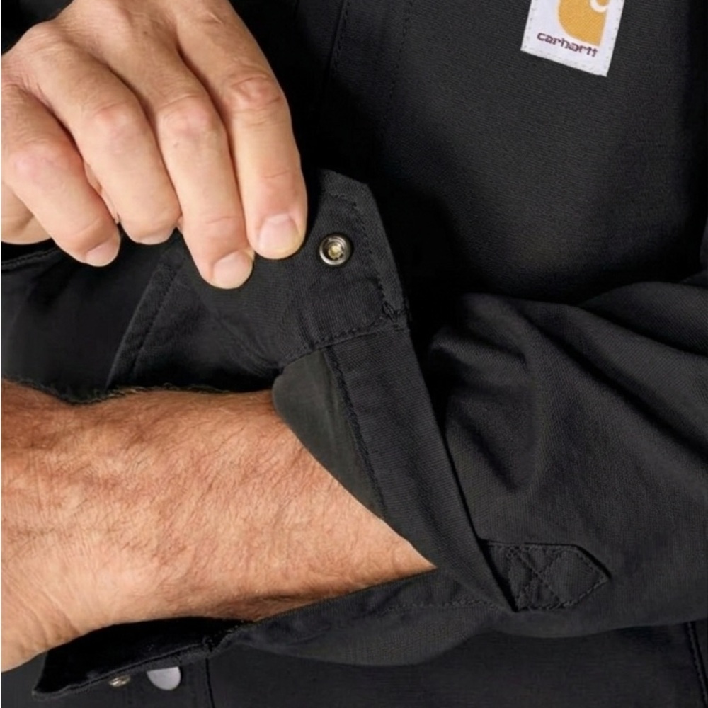 Men's Classic Black Shirt Jacket - Picture 5 of 7